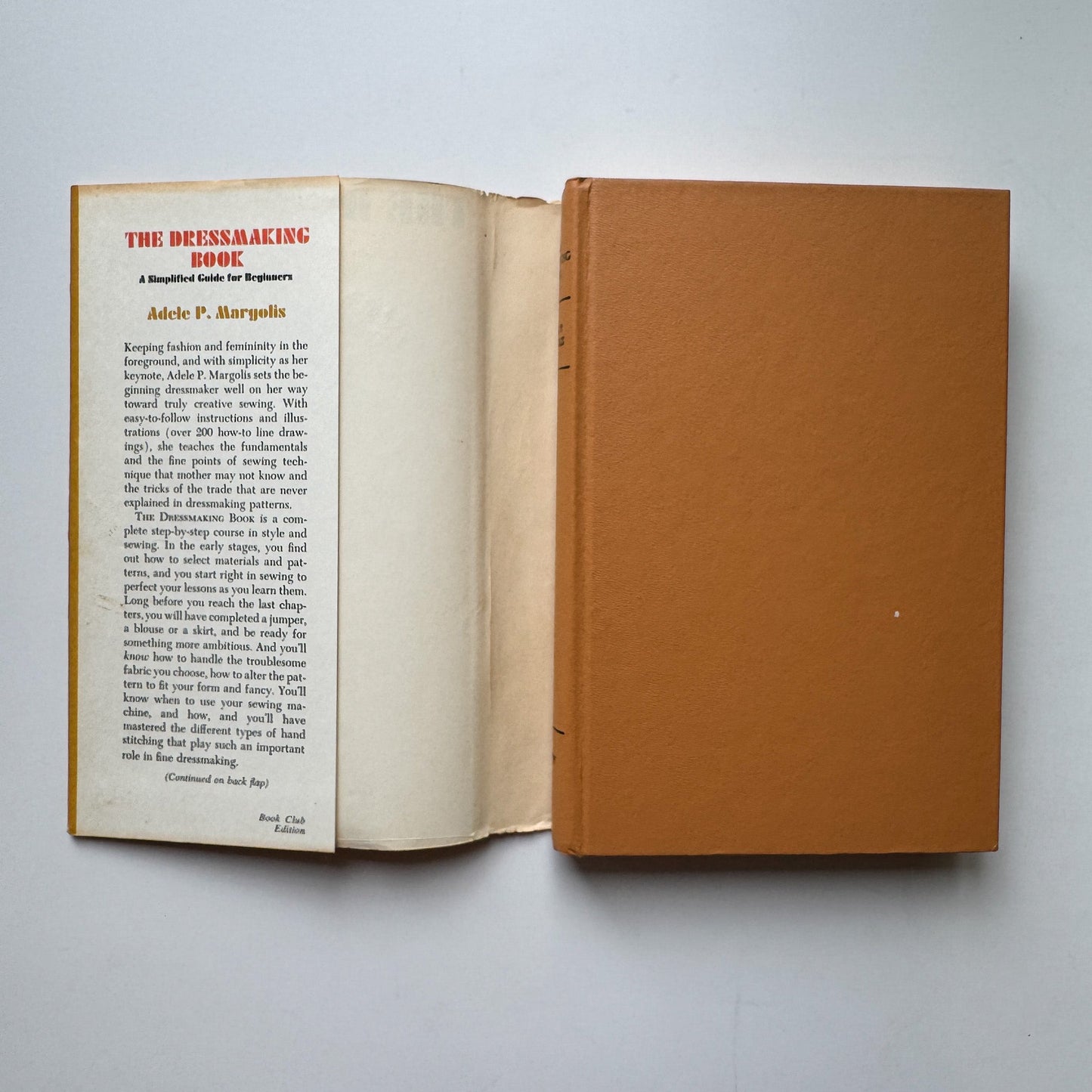 The Dressmaking Book, Adele P Margolis, 1967 Hardcover - Pretty Old Books