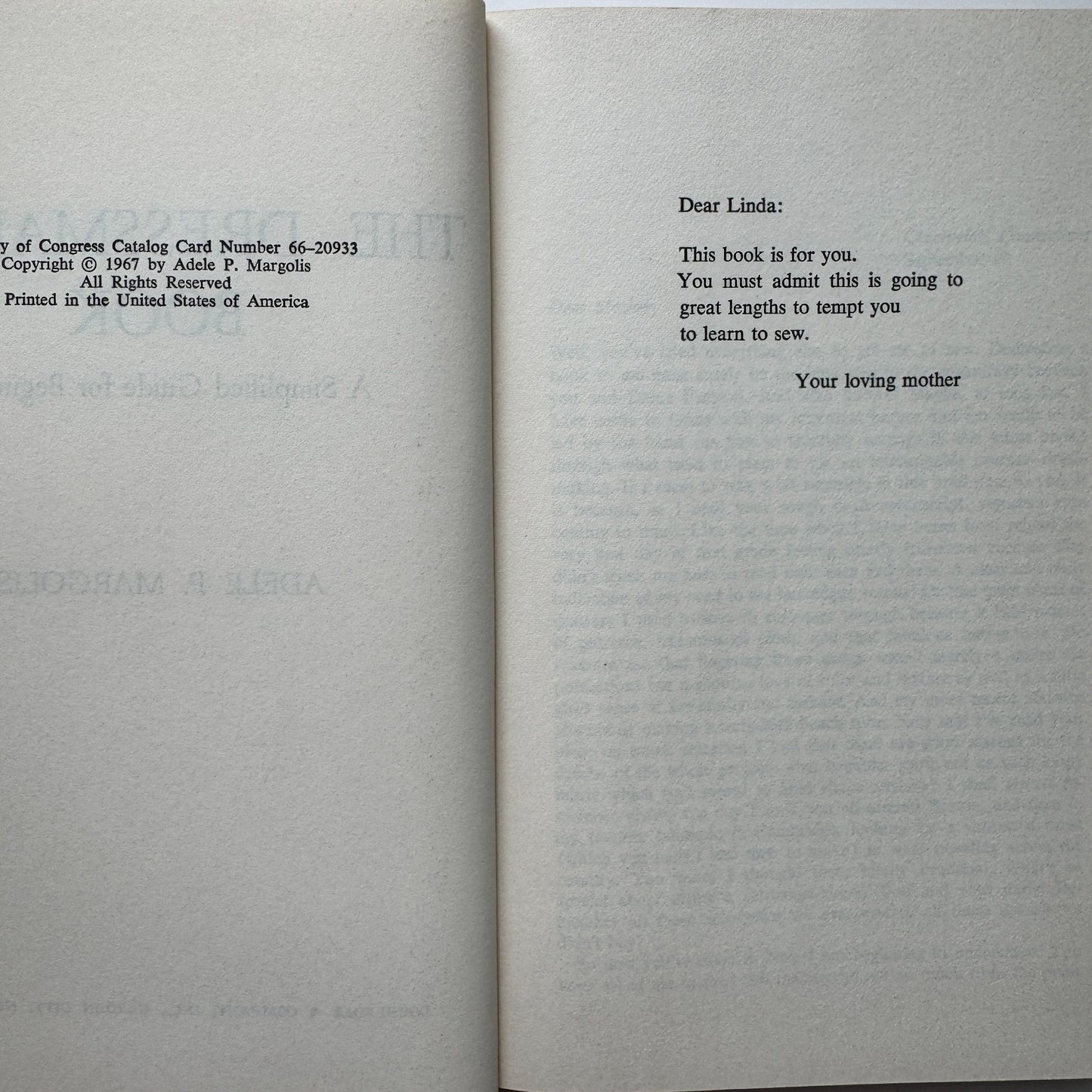 The Dressmaking Book, Adele P Margolis, 1967 Hardcover - Pretty Old Books