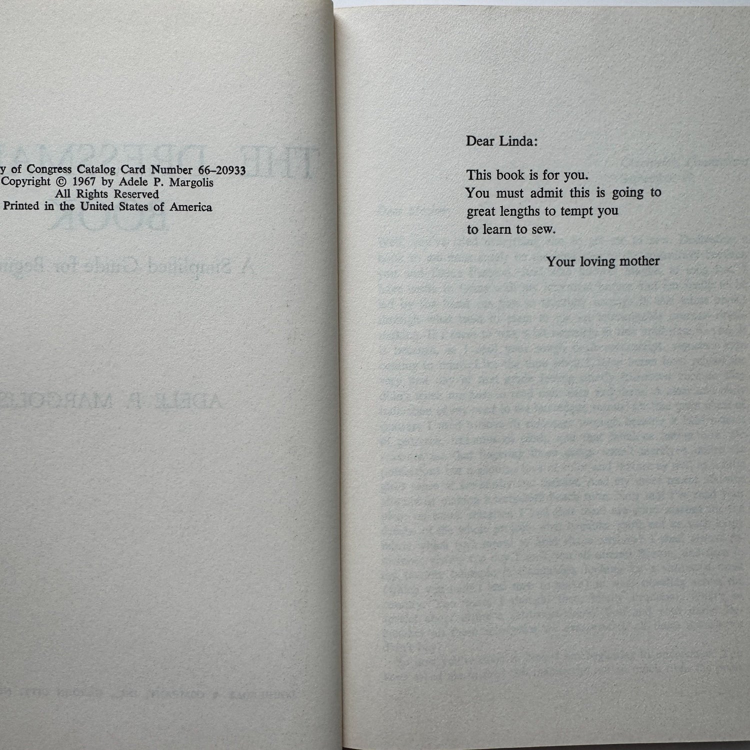 The Dressmaking Book, Adele P Margolis, 1967 Hardcover - Pretty Old Books