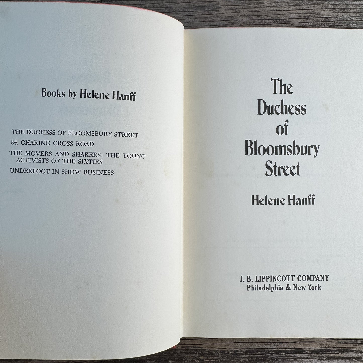 The Duchess of Bloomsbury Street, Helene Hanff, 1973, Second Printing - Pretty Old Books