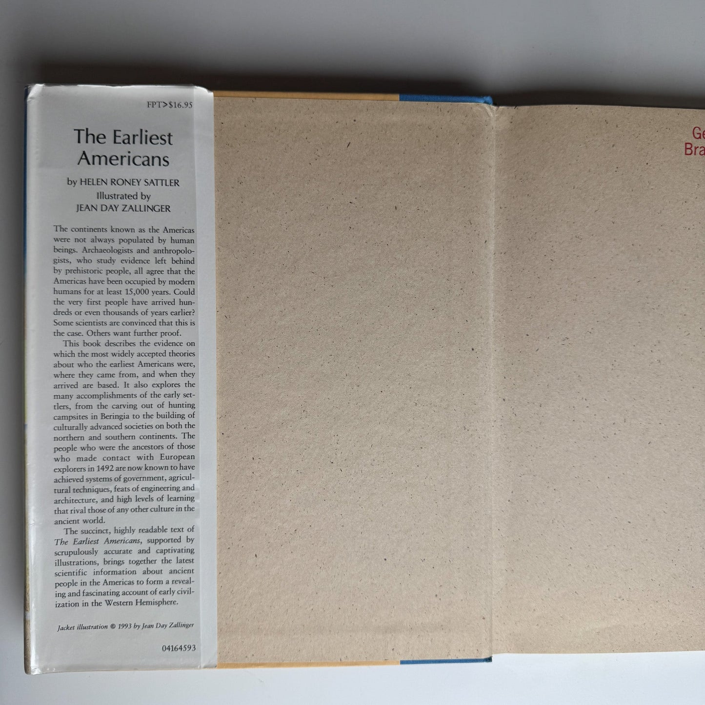 The Earliest Americans, Helen Roney Sattler, Illustrated History, 1993 Hardcover - Pretty Old Books