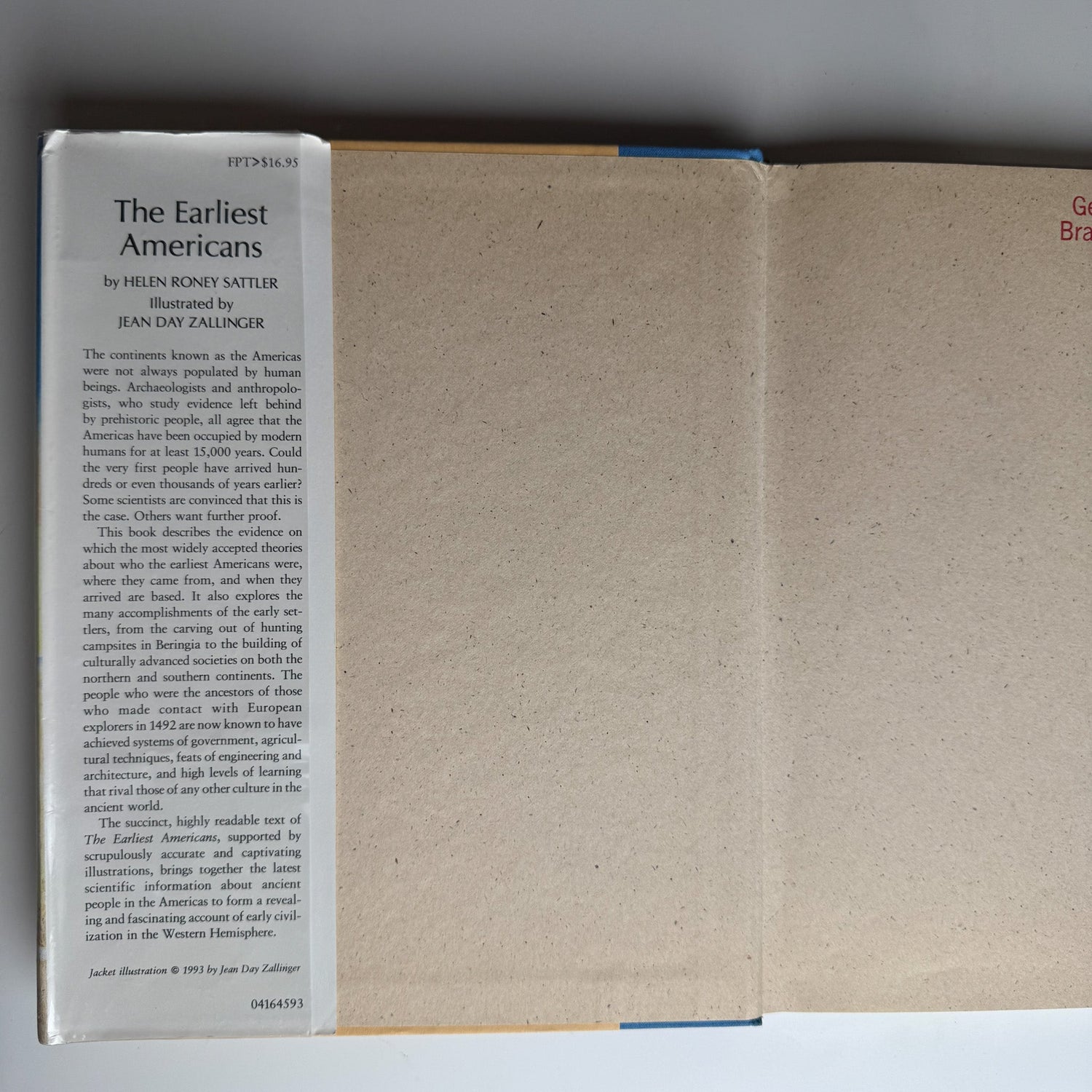 The Earliest Americans, Helen Roney Sattler, Illustrated History, 1993 Hardcover - Pretty Old Books