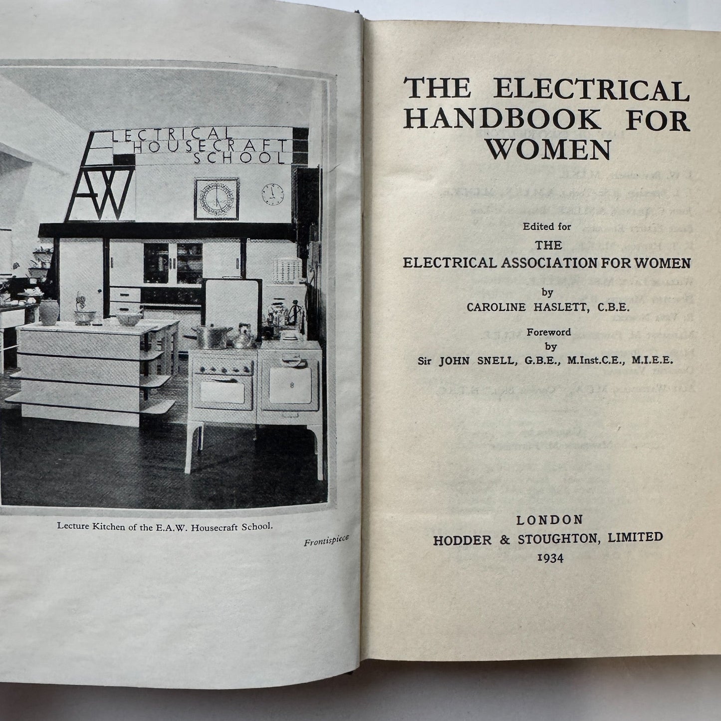 The Electrical Handbook for Women, 1934, Illustrated Hardcover - Pretty Old Books
