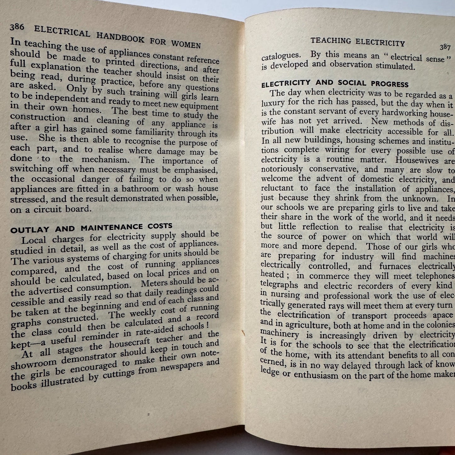 The Electrical Handbook for Women, 1934, Illustrated Hardcover - Pretty Old Books