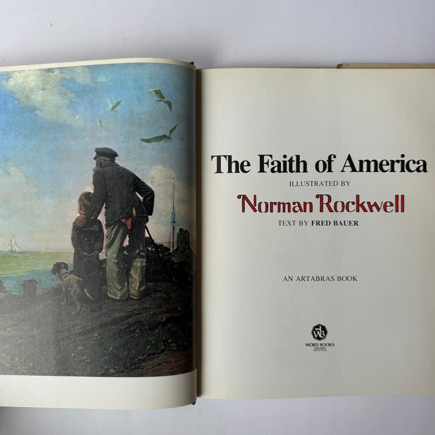The Faith of America, Norman Rockwell, 1989 Oversized Hardcover - Pretty Old Books