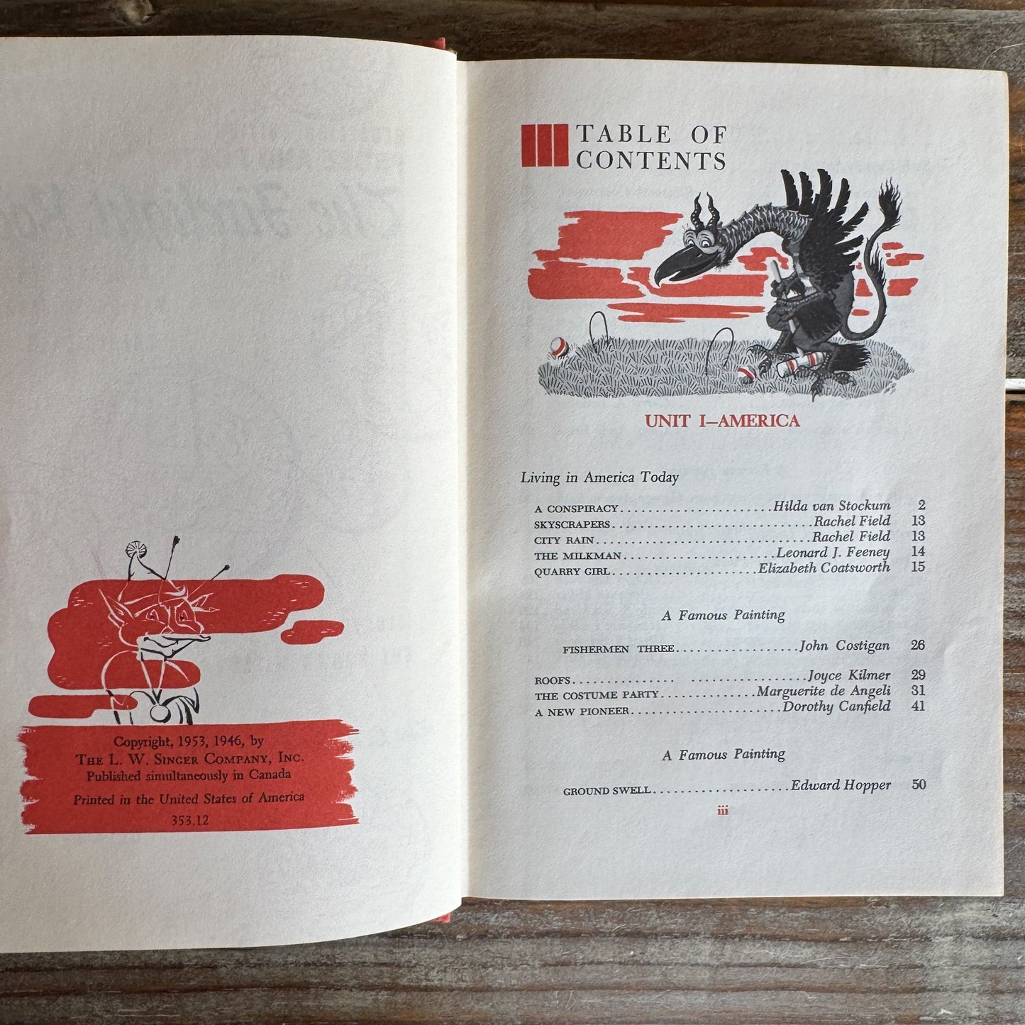 The Firelight Book: Prose and Poetry, Medallion Edition, 1953, Vintage School Book - Pretty Old Books