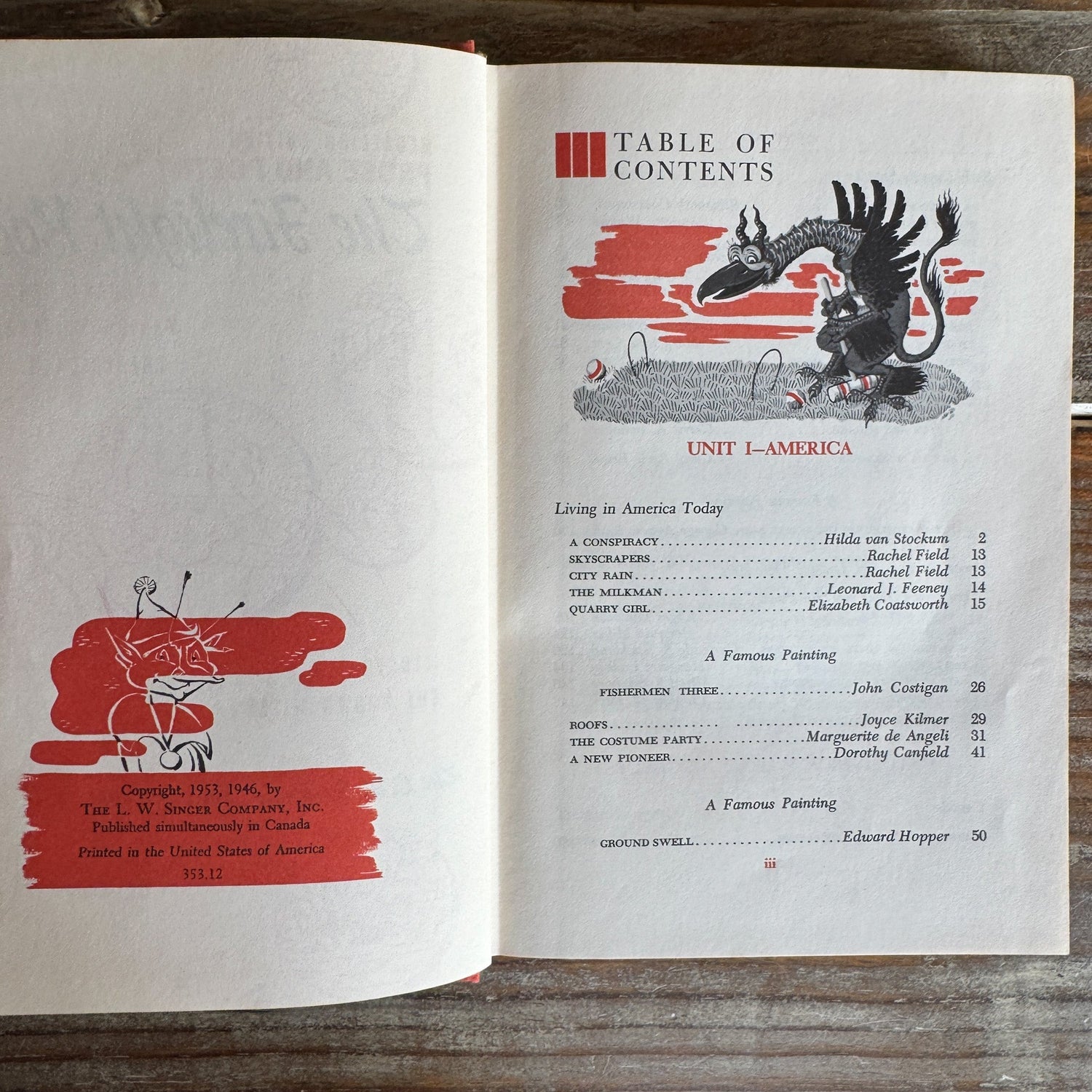 The Firelight Book: Prose and Poetry, Medallion Edition, 1953, Vintage School Book - Pretty Old Books