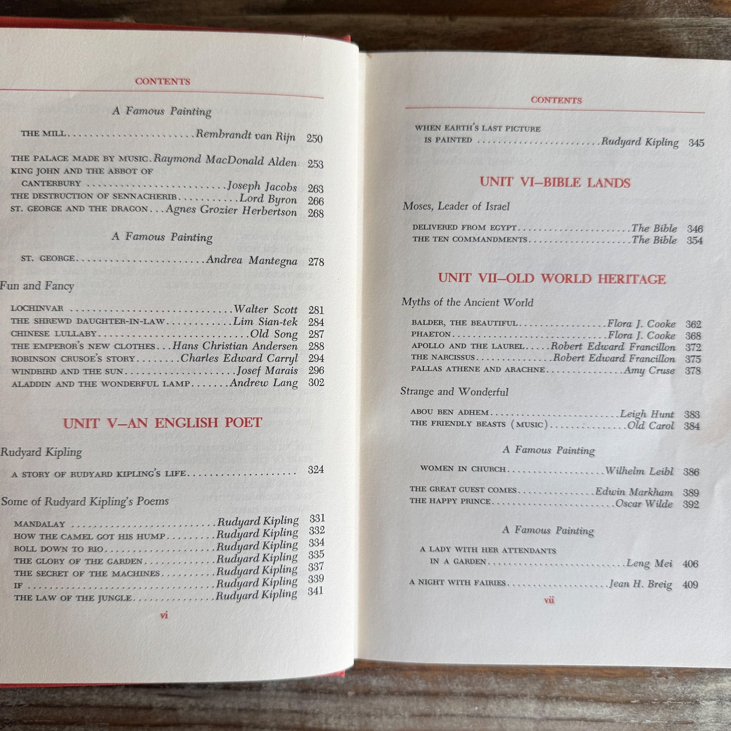 The Firelight Book: Prose and Poetry, Medallion Edition, 1953, Vintage School Book - Pretty Old Books