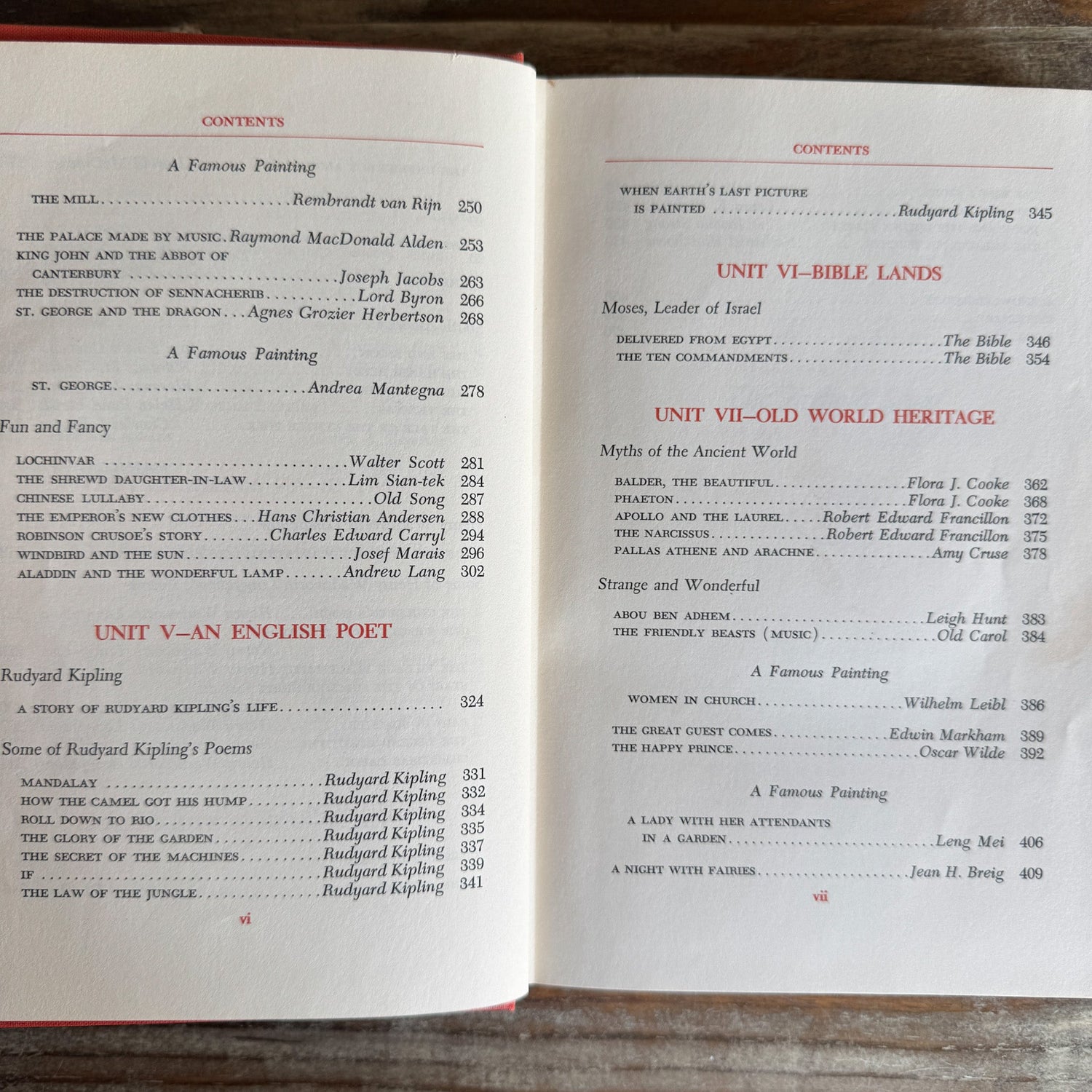 The Firelight Book: Prose and Poetry, Medallion Edition, 1953, Vintage School Book - Pretty Old Books