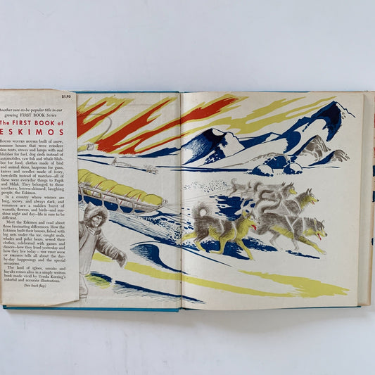 The First Book of Eskimos, Benjamin Brewster, 1952 Hardcover with DJ - Pretty Old Books
