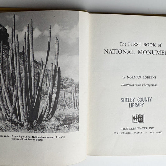 The First Book of National Monuments, 1959, Juvenile Non Fiction - Pretty Old Books