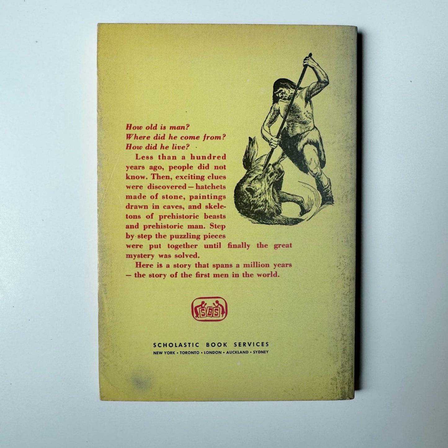 The First Men in the World, Scholastic 1970 Kids' Nonfiction - Pretty Old Books