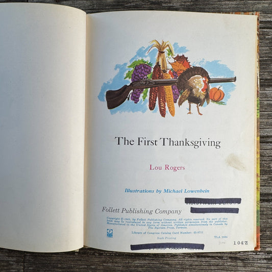 The First Thanksgiving, Lou Rogers, 1962 - Pretty Old Books