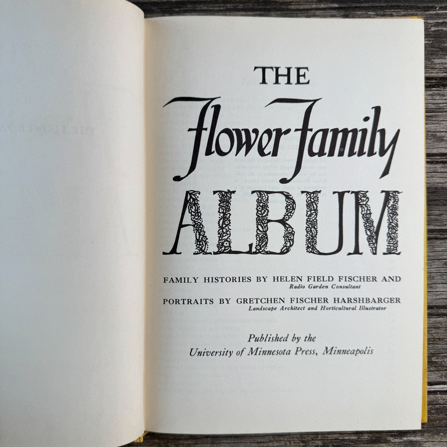 The Flower Family Album, Helen Field Fischer, 1941 - Pretty Old Books