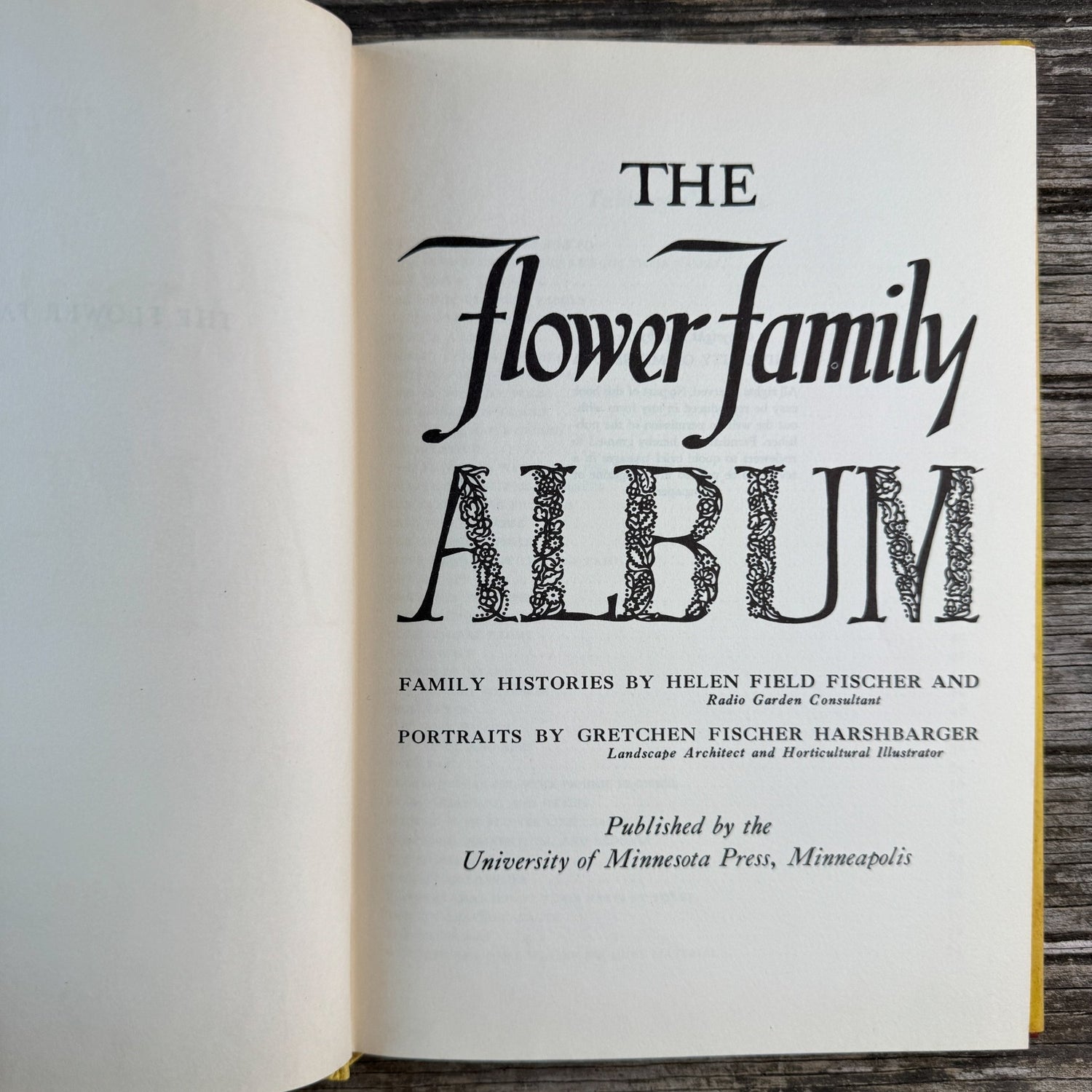 The Flower Family Album, Helen Field Fischer, 1941 - Pretty Old Books