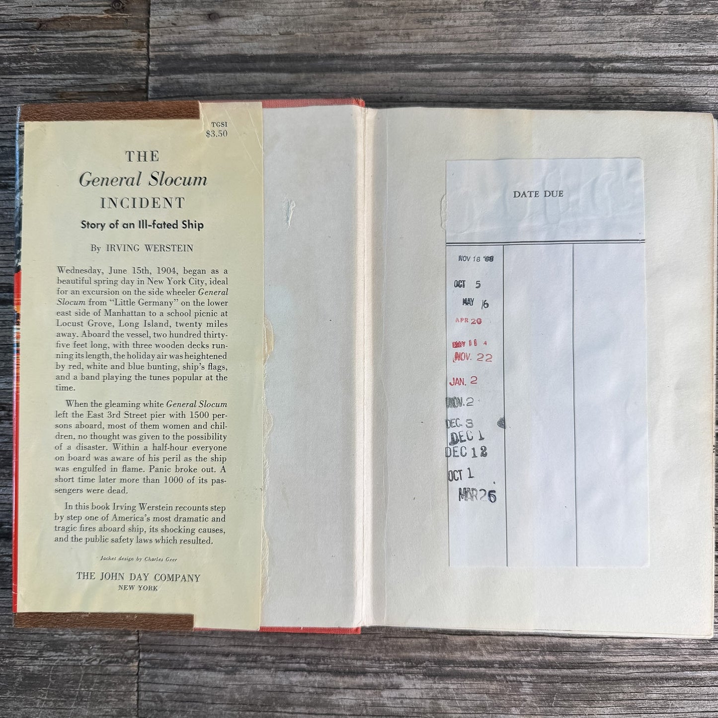 The General Slocum Incident, Irving Werstein, 1965 - Pretty Old Books