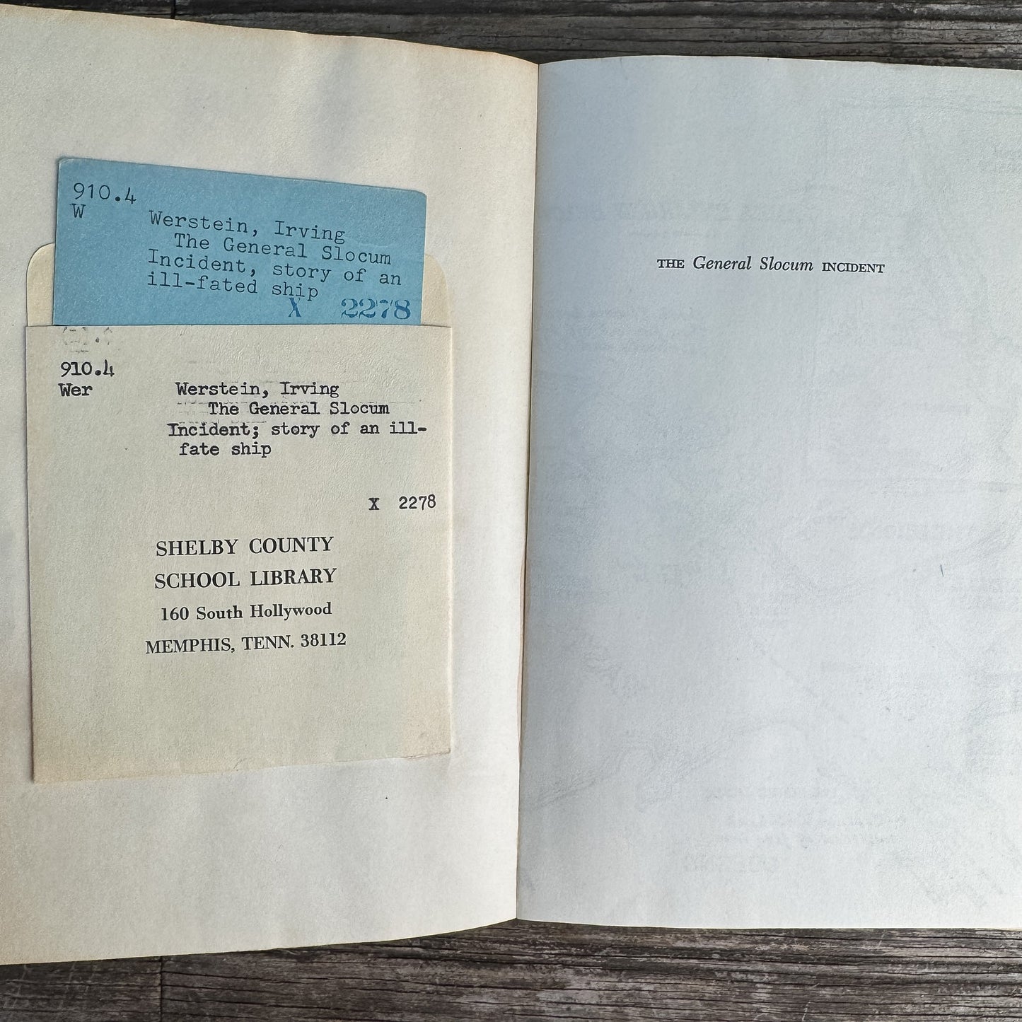The General Slocum Incident, Irving Werstein, 1965 - Pretty Old Books