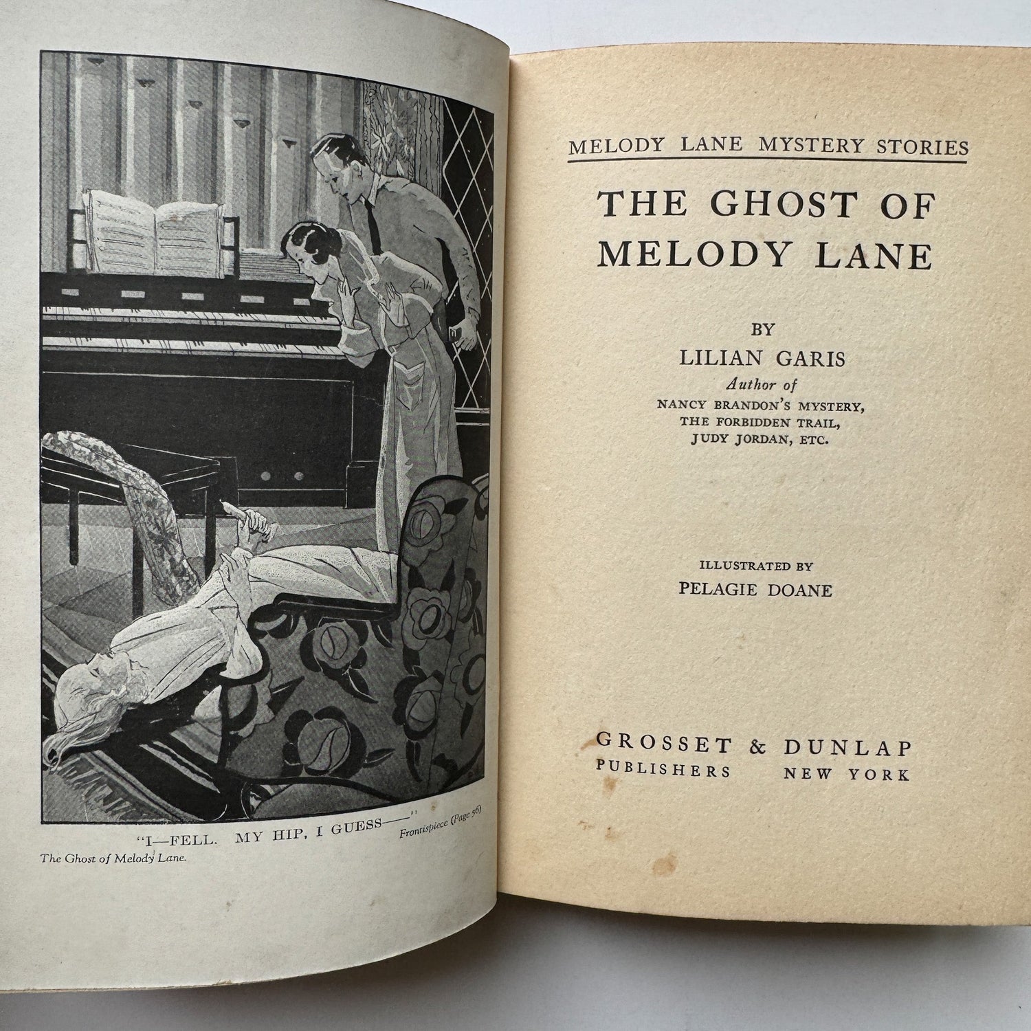 The Ghost of Melody Lane, 1933 YA Mystery by Lilian Garis - Pretty Old Books