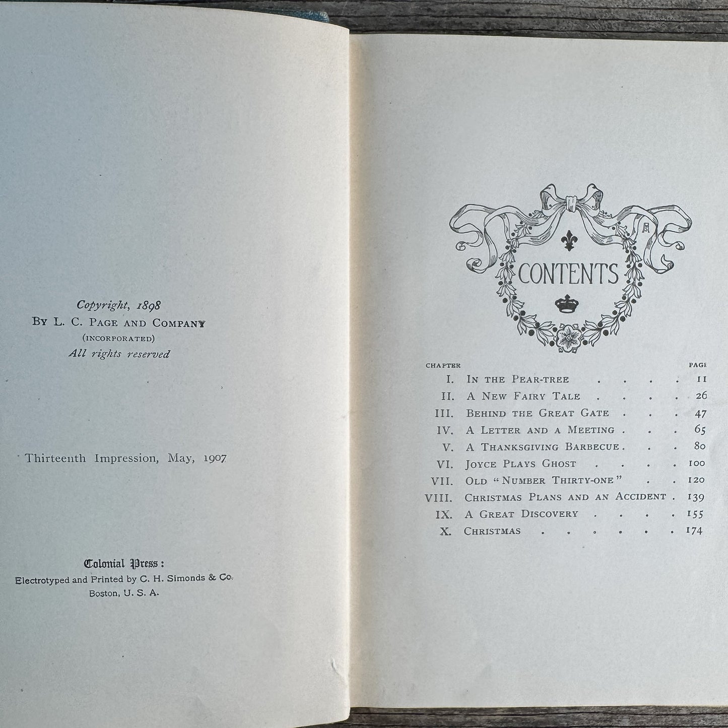The Giant Scissors, Annie Fellows Johnston, 1907, 13th Impression - Pretty Old Books