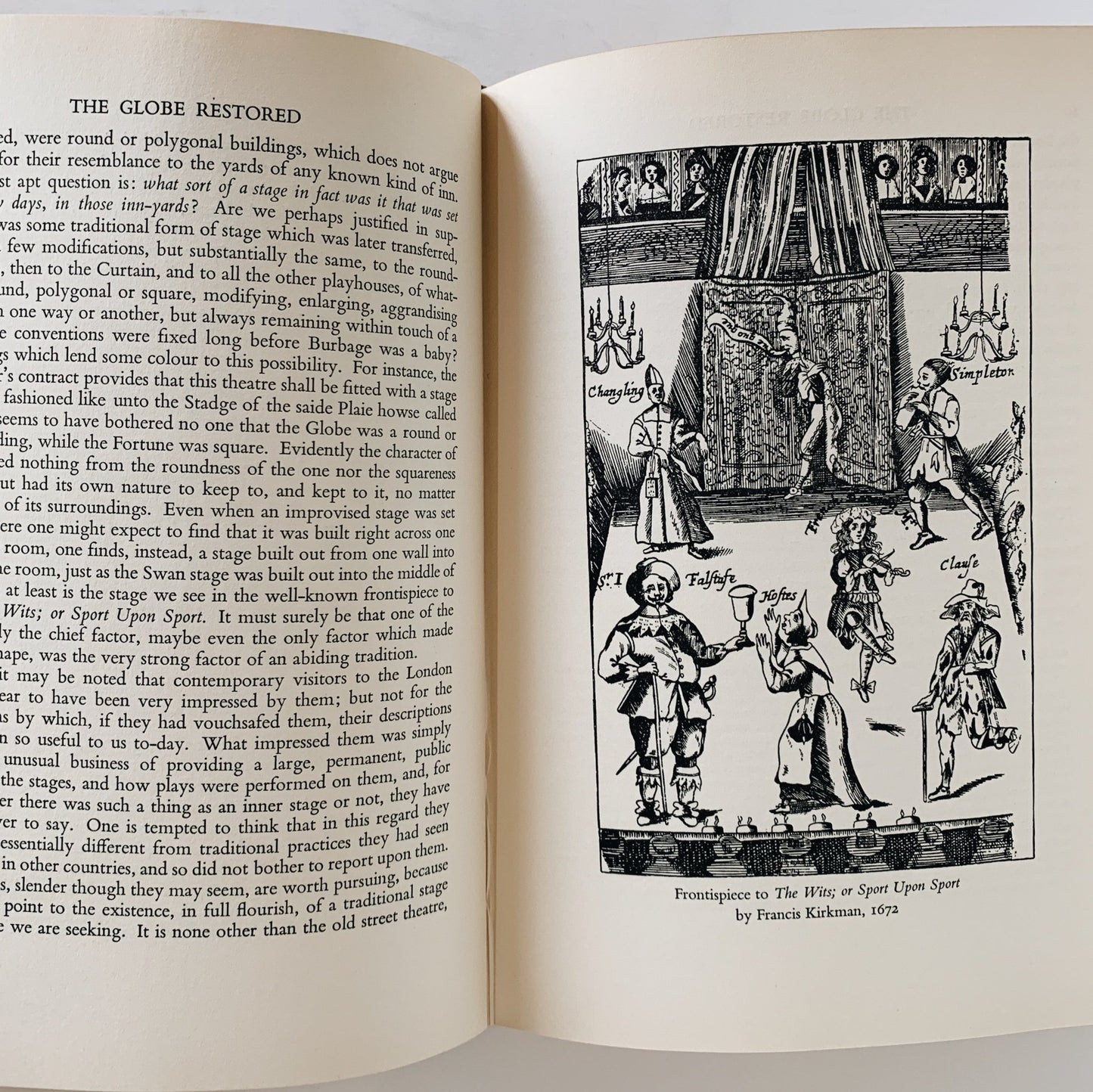 The Globe Restored: A Study of the Elizabethan Theatre, Hardcover, 1953 - Pretty Old Books
