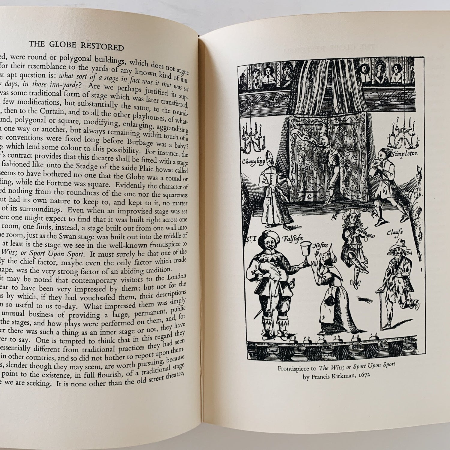 The Globe Restored: A Study of the Elizabethan Theatre, Hardcover, 1953 - Pretty Old Books