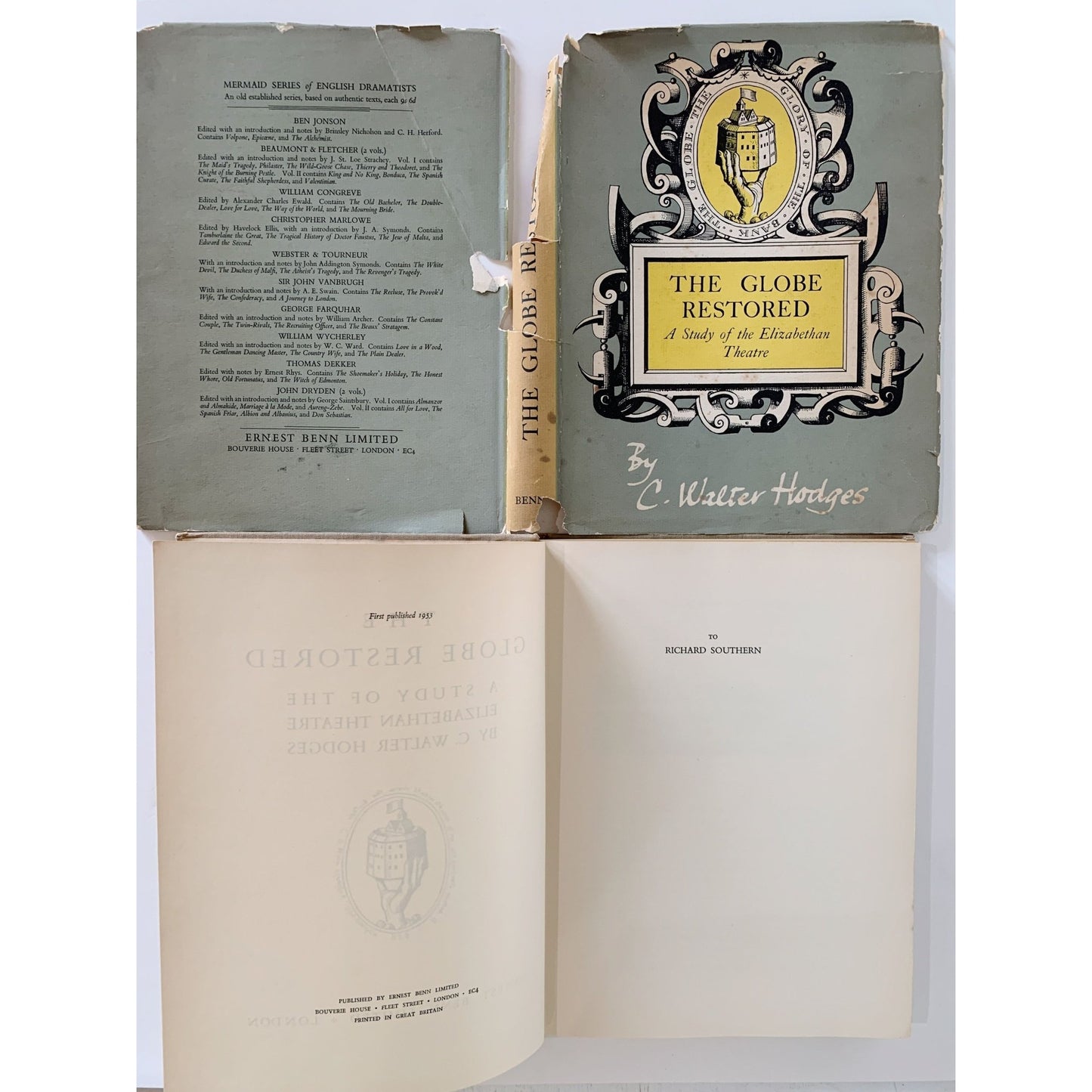 The Globe Restored: A Study of the Elizabethan Theatre, Hardcover, 1953 - Pretty Old Books