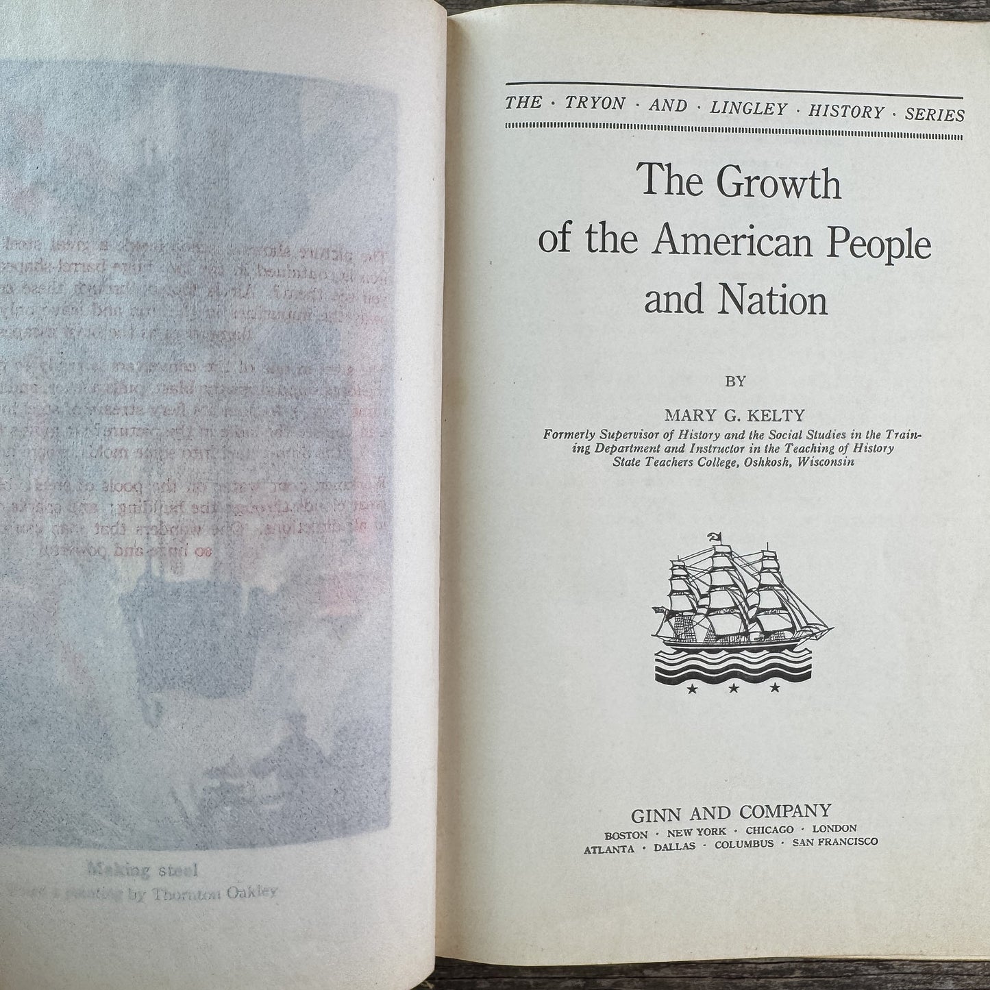 The Growth of the American People and Nation, Mary G. Kelty, 1937 - Pretty Old Books