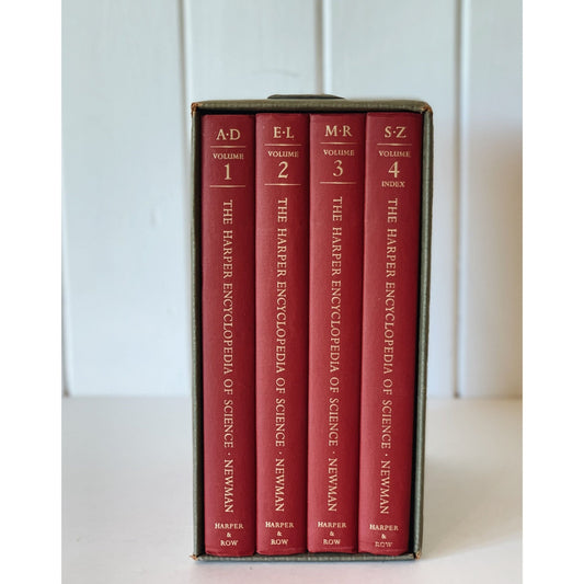 The Harper Encyclopedia of Science, 1963 Hardcovers in Slipcase - Pretty Old Books