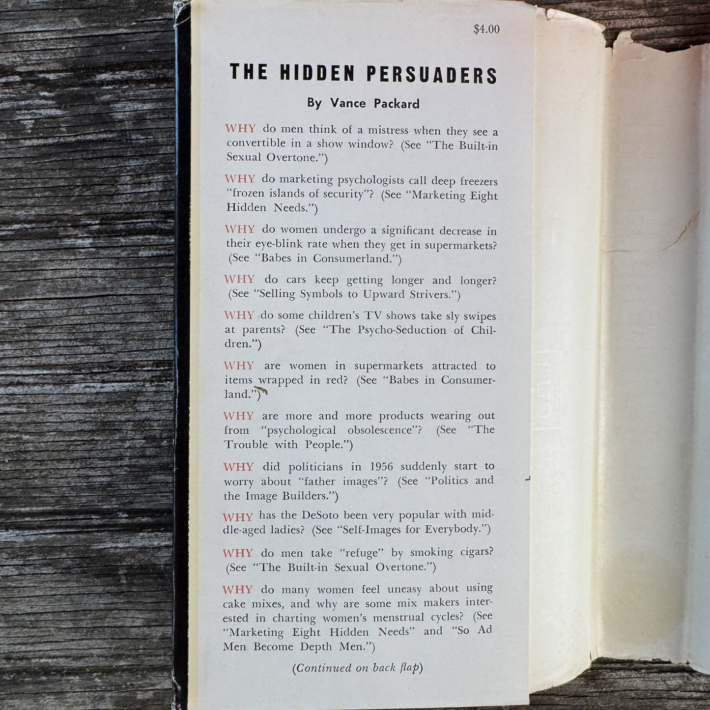 The Hidden Persuaders, Vance Packard, 1957, 5th Printing Hardcover - Pretty Old Books