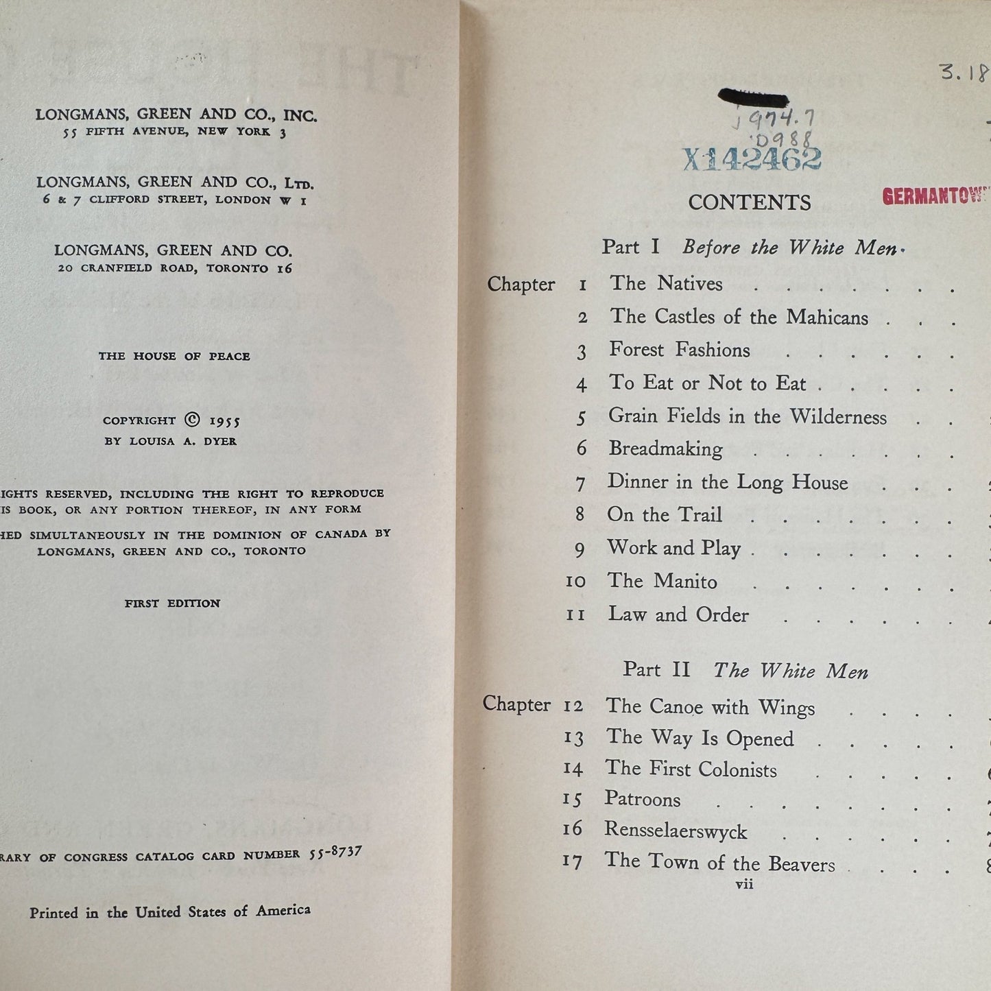 The House of Peace, Louisa A. Dyer, 1956 - Pretty Old Books
