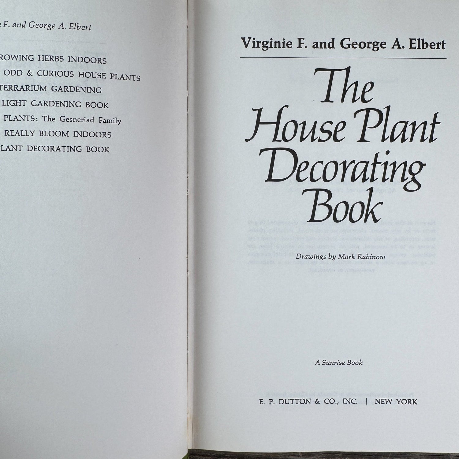 The House Plant Decorating Book, Virginie F. and George A. Elbert, 1977 - Pretty Old Books