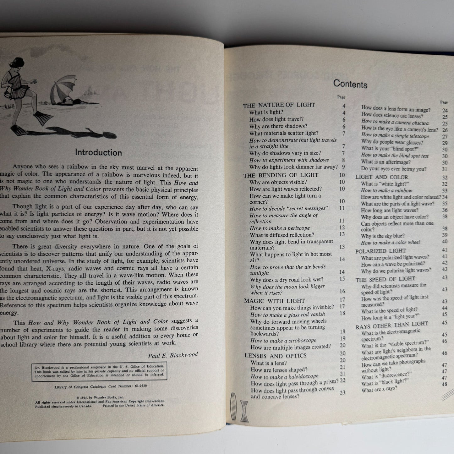 The How and Why Wonder Book of Light and Color, 1963 Hardcover - Pretty Old Books