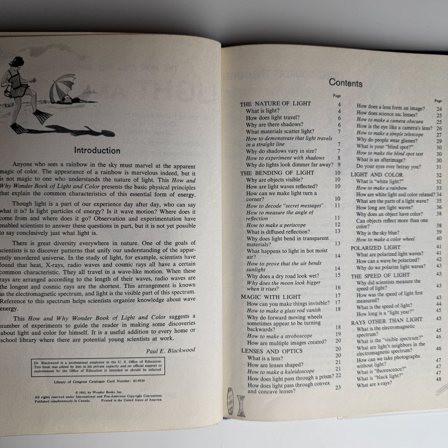 The How and Why Wonder Book of Light and Color, 1963 Hardcover - Pretty Old Books