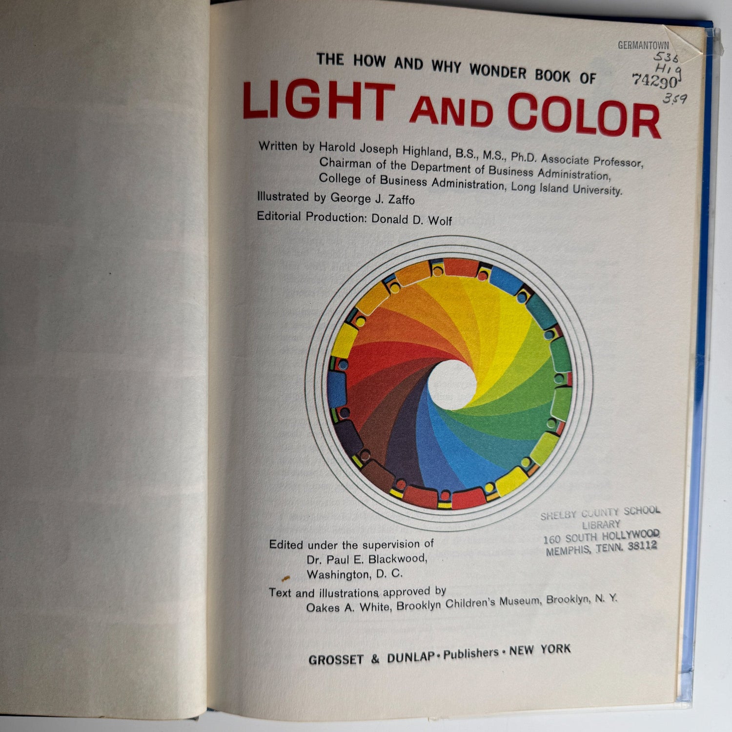The How and Why Wonder Book of Light and Color, 1963 Hardcover - Pretty Old Books