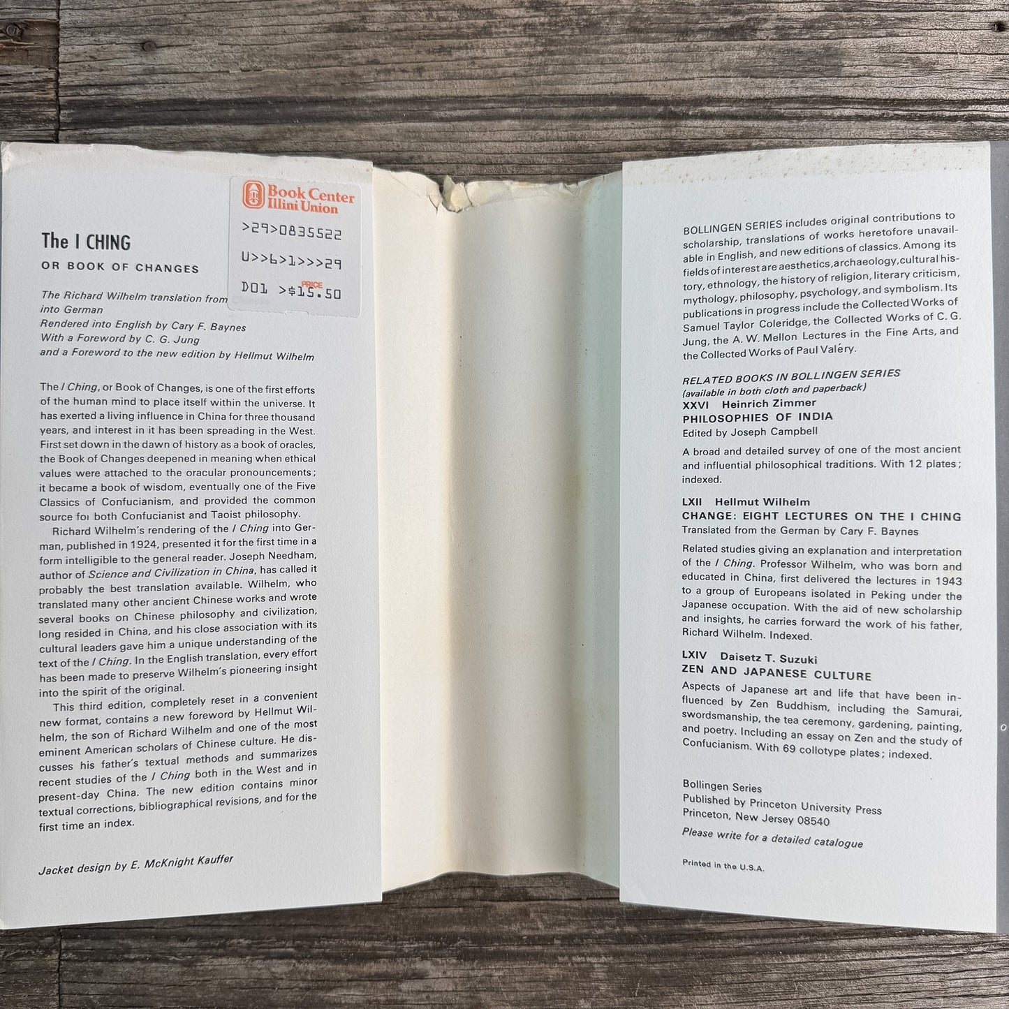 The I Ching, or Book of Changes, Wilhelm/Baynes, 1983 Printing - Pretty Old Books