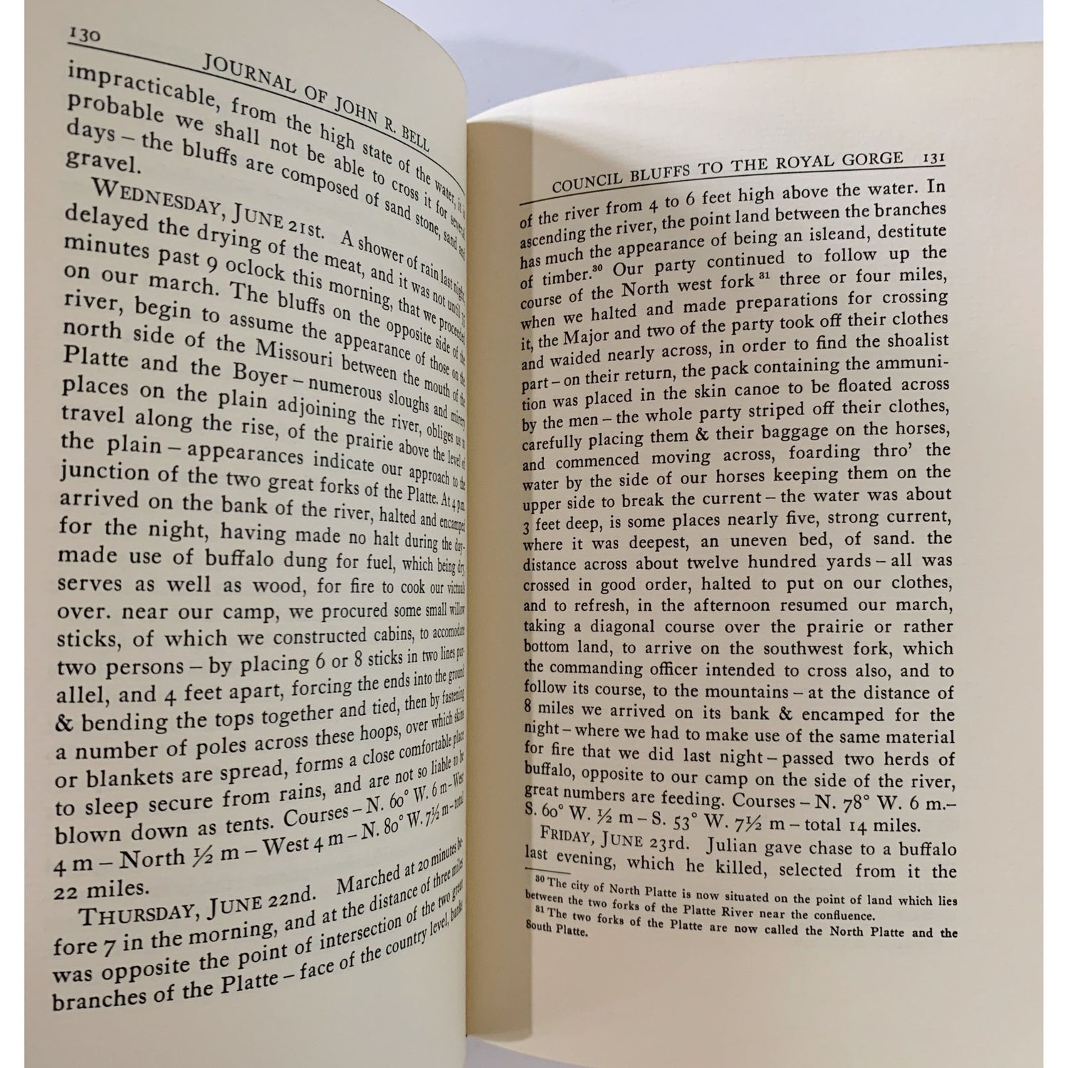 The Journal of Captain John R. Bell, 1973 Hardcover - Pretty Old Books
