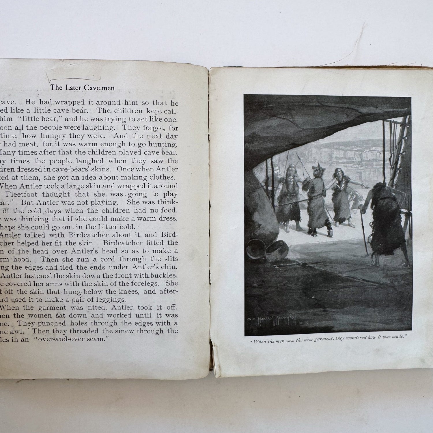 The Later Cave Man, Katherine Elizabeth Dopp, 1906 Elementary School Ancient History and Social Studies - Pretty Old Books