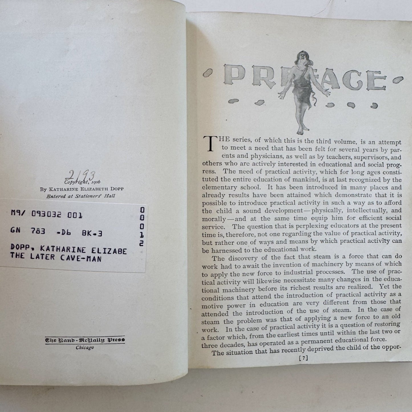 The Later Cave Man, Katherine Elizabeth Dopp, 1906 Elementary School Ancient History and Social Studies - Pretty Old Books