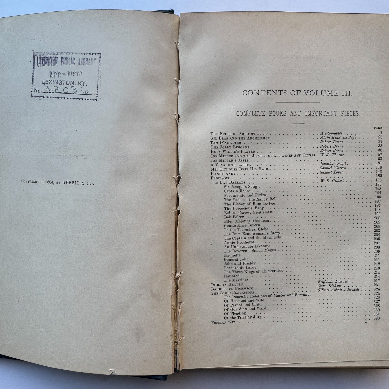 The Library of Wit and Humor, 1885, Volume III - Pretty Old Books