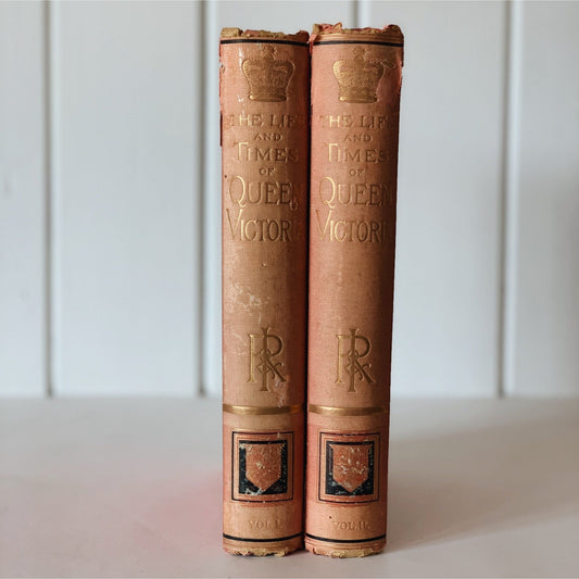 The Life and Times of Queen Victoria, 1888 Hardcovers - Pretty Old Books