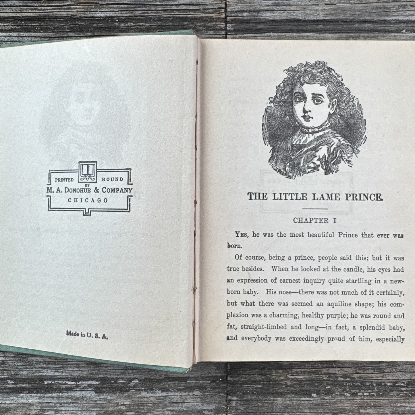 The Little Lame Prince, Miss Mulock, M.A. Donohue & Company Small Antique Edition - Pretty Old Books