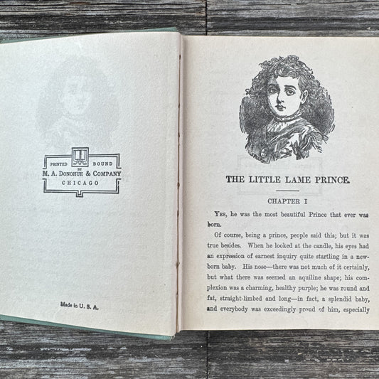 The Little Lame Prince, Miss Mulock, M.A. Donohue & Company Small Antique Edition - Pretty Old Books