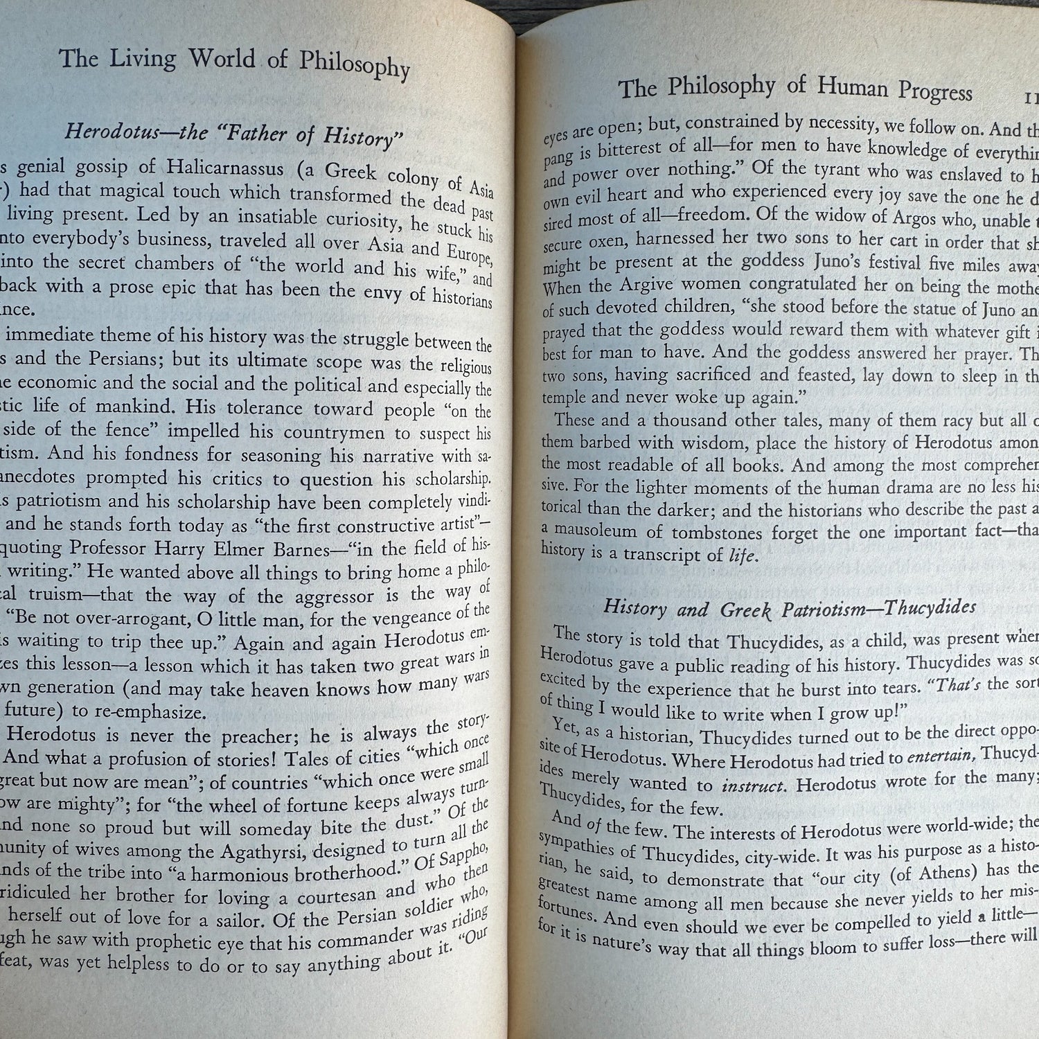 The Living World of Philosophy, Henry Thomas, 1946, First Edition - Pretty Old Books