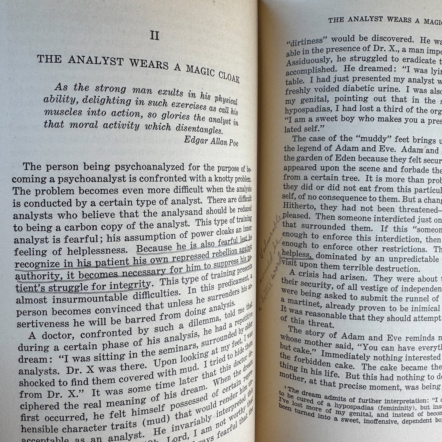The Magic Cloak: Psychology of Authoritarianism, Moloney, 1949 SIGNED - Pretty Old Books