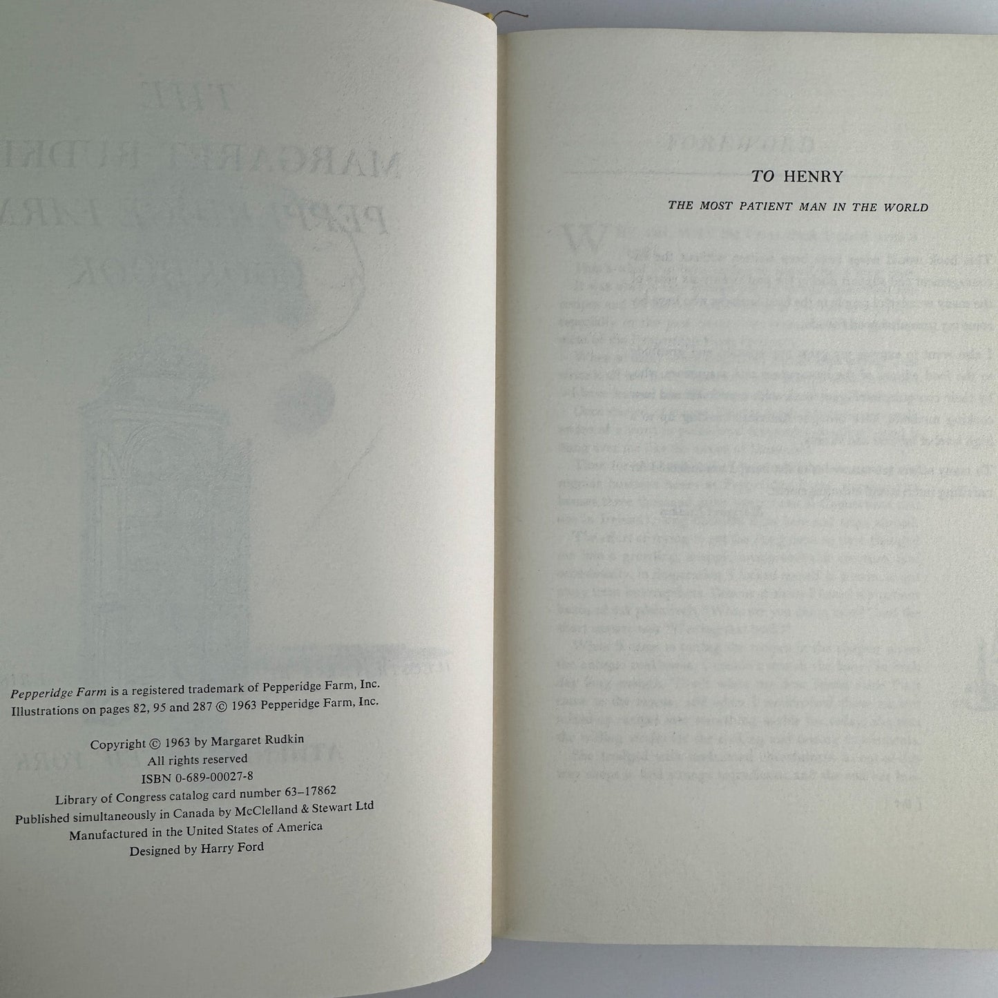 The Margaret Rudkin Pepperidge Farm Cookbook, 1963, Hardcover with DJ - Pretty Old Books