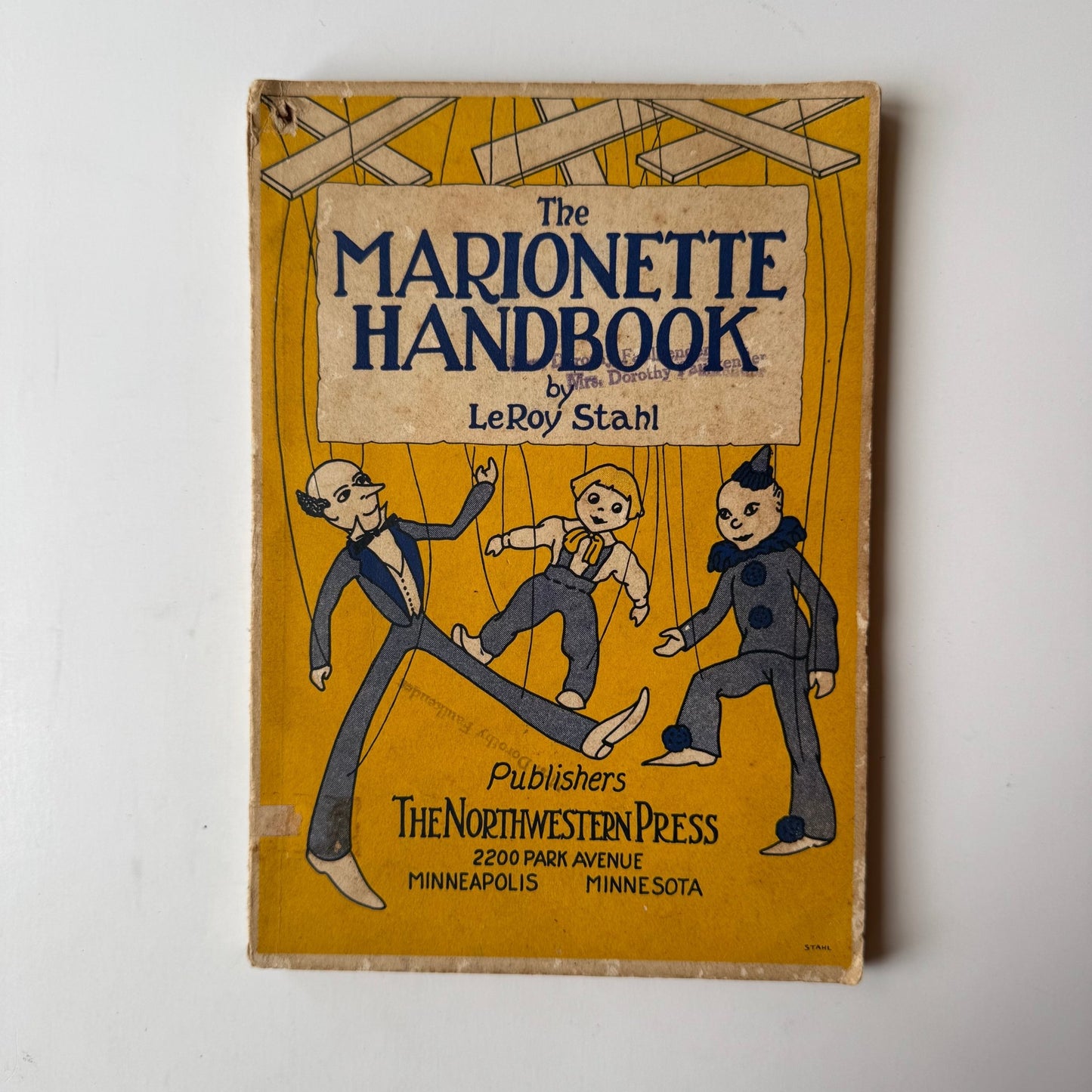 The Marionette Book, LeRoy Stahl, 1938 Illustrated Guide - Pretty Old Books