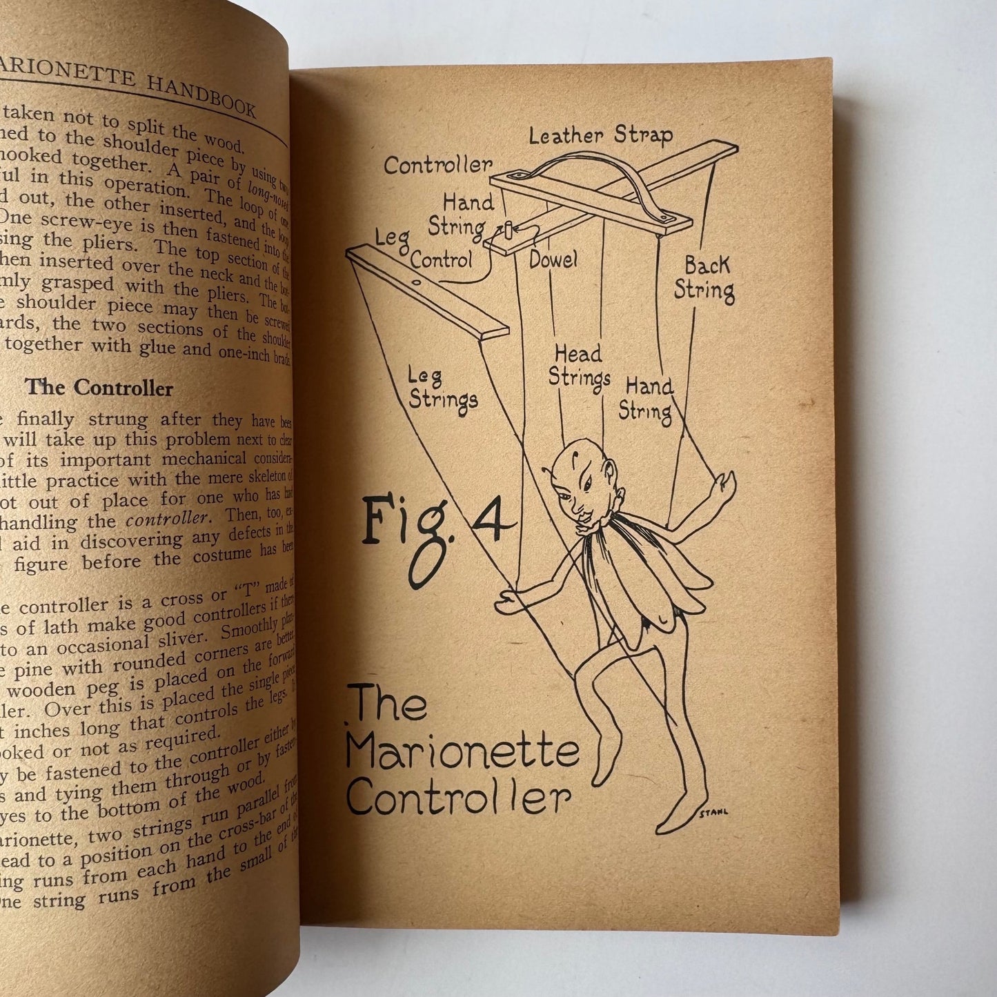 The Marionette Book, LeRoy Stahl, 1938 Illustrated Guide - Pretty Old Books