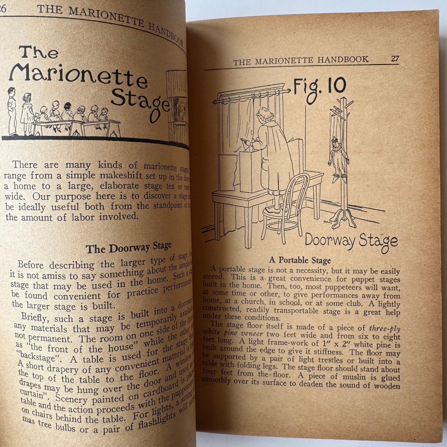 The Marionette Book, LeRoy Stahl, 1938 Illustrated Guide - Pretty Old Books