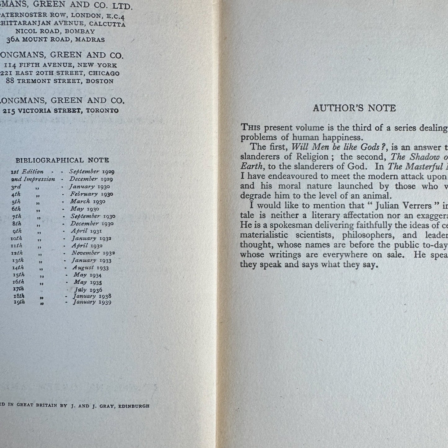 The Masterful Monk, Owen Francis Dudley, 1929 - Pretty Old Books
