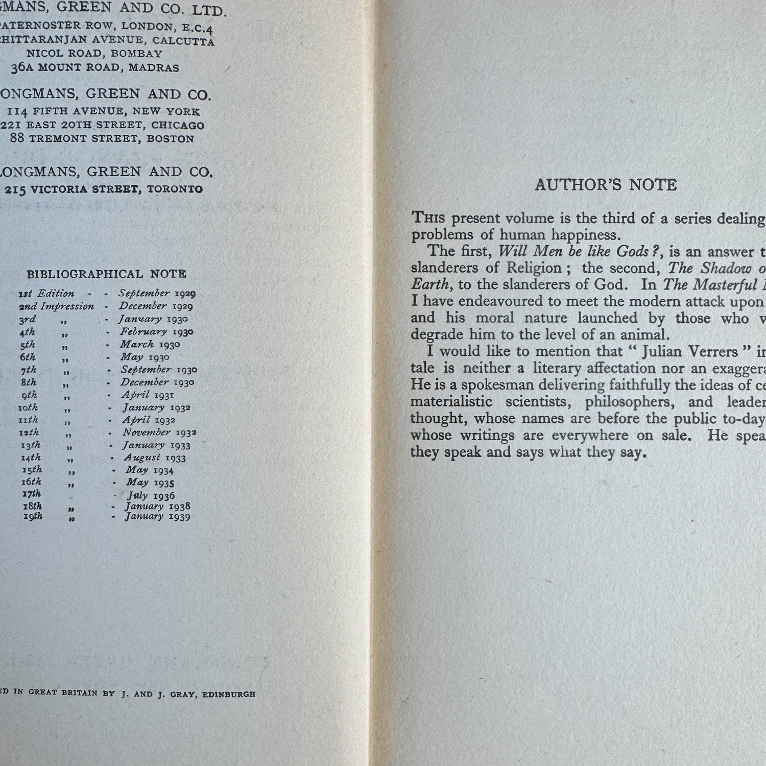 The Masterful Monk, Owen Francis Dudley, 1929 - Pretty Old Books